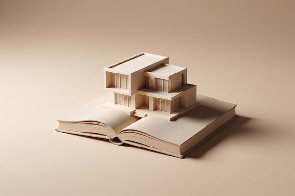 Un livre depuis lequel sort une maison